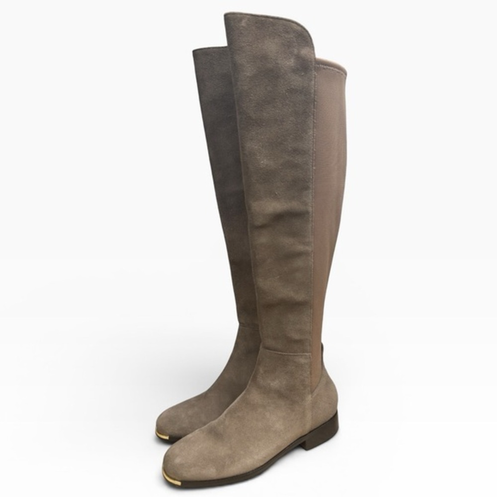 Cole Haan Grand Ambition Huntington OTK Suede Boots Walnut US 7.5 Stretch